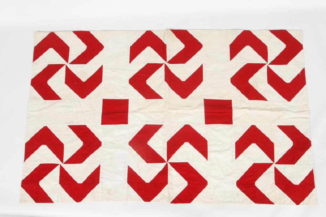 Antique American Pinwheel Crib Quilt (1 of 1)