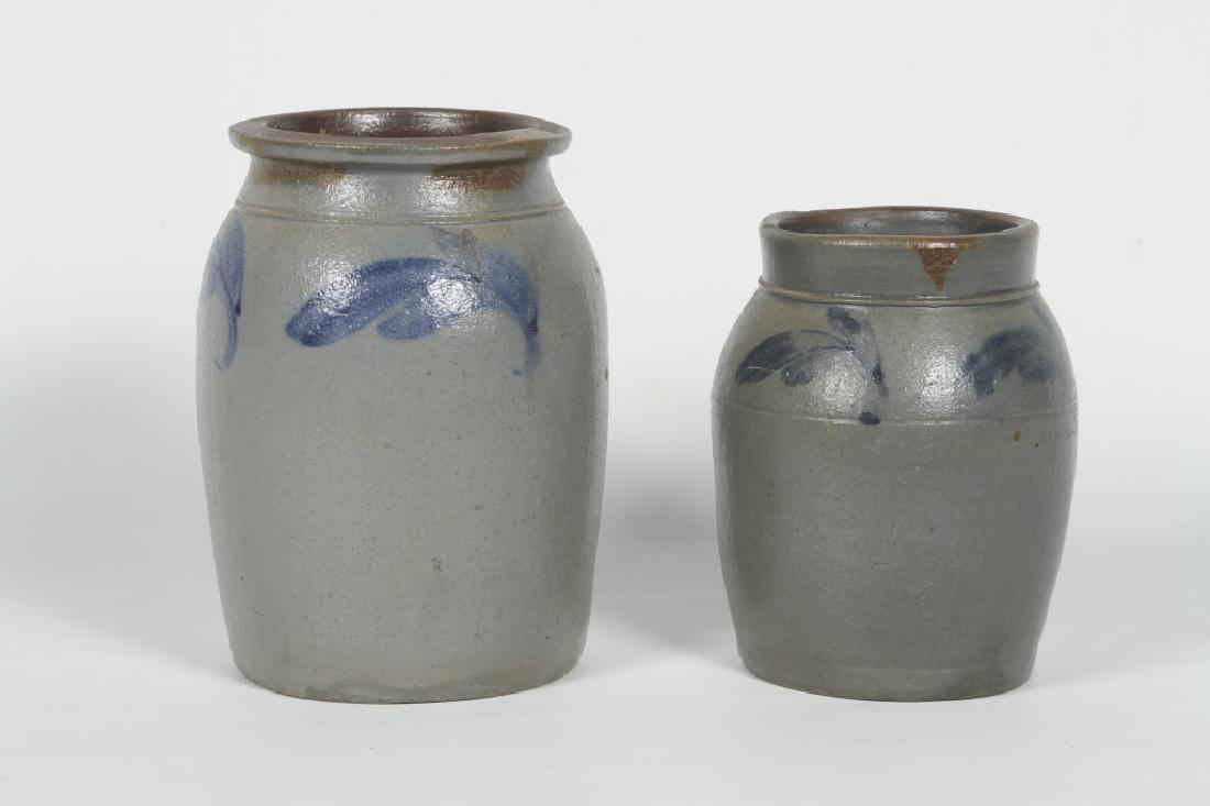 Two Mid Atlantic Decorated Stoneware Jars (1 of 1)