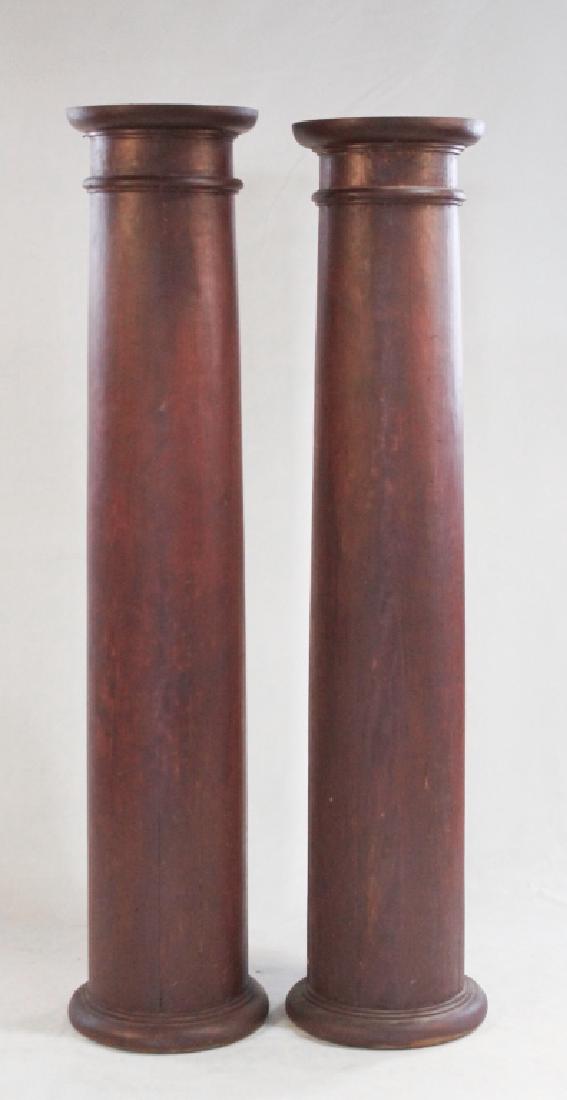 Pair Antique Classical Pine Architectural Columns (1 of 1)
