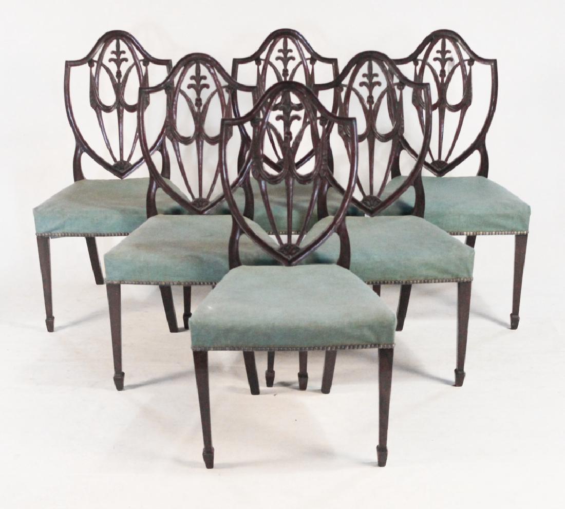 Set Six Hepplewhite Style Dining Chairs (1 of 3)