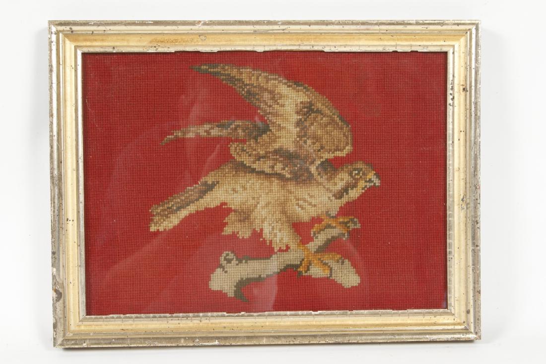 Antique British or American Needlepoint Picture (1 of 1)