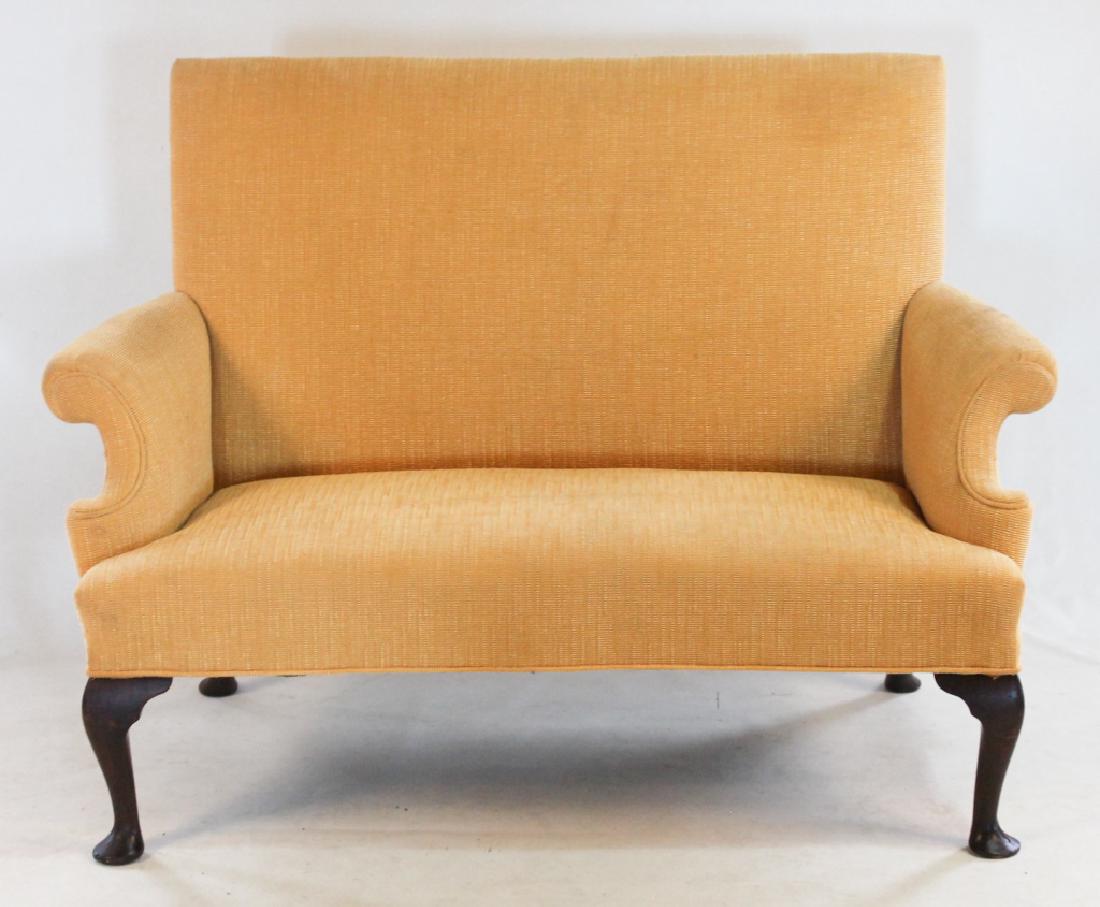 George II Style Mahogany Settee (1 of 1)