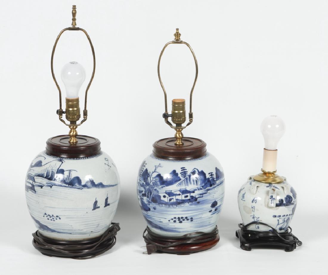 Collection Three Antique Chinese Canton Jars (1 of 1)