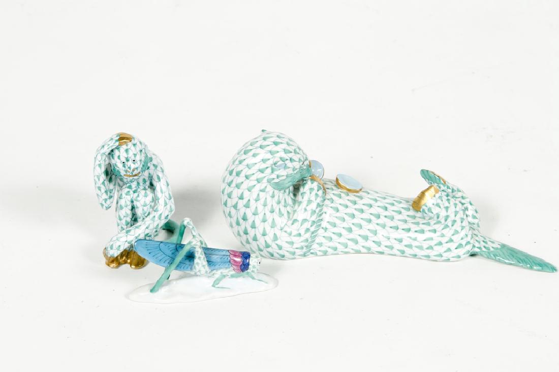 Collection Three Herend Figural Porcelain Animals (1 of 1)