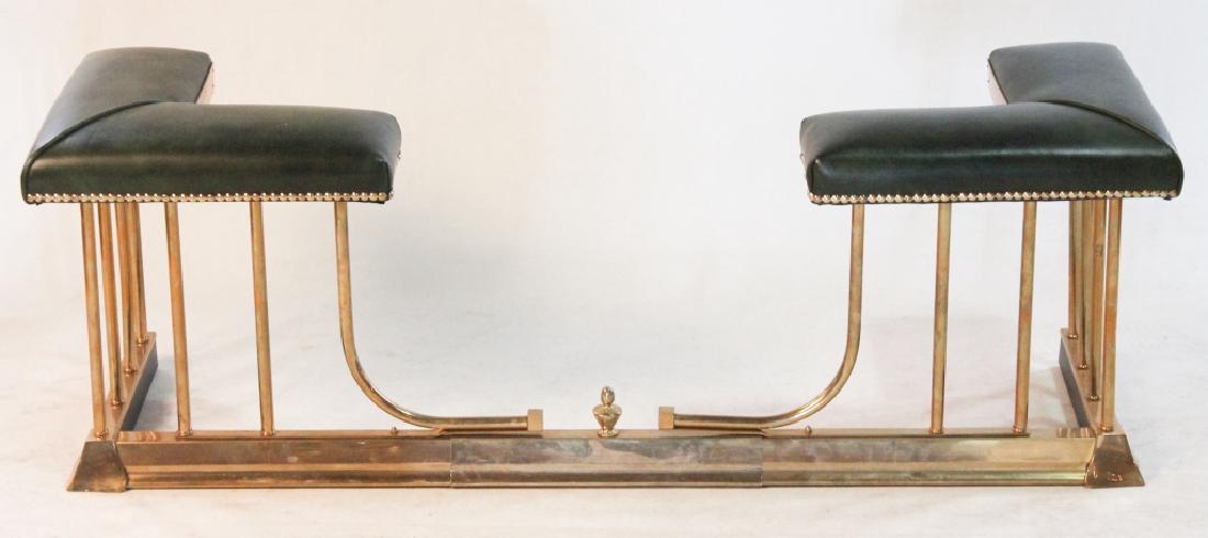 Brass & Leather Club Fire Fender (1 of 2)