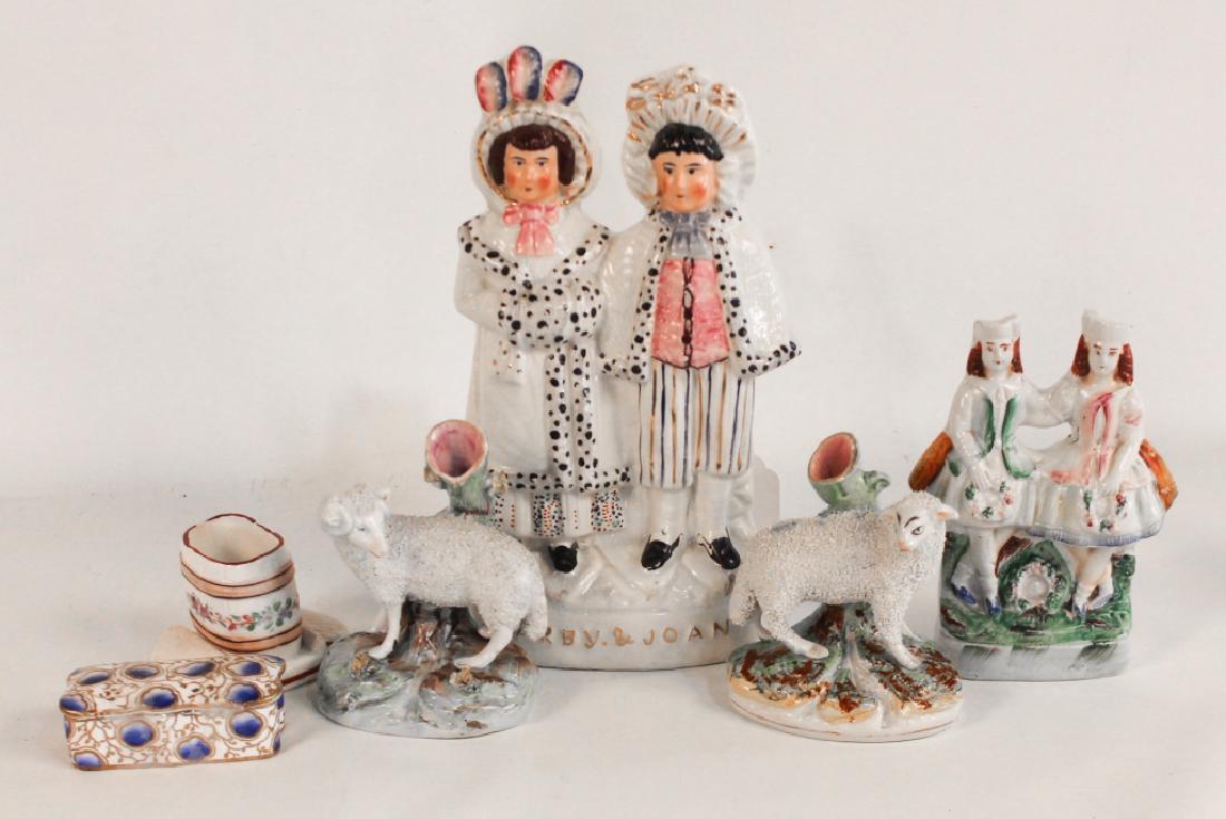 Collection Staffordshire Figural Pottery Objects (1 of 2)