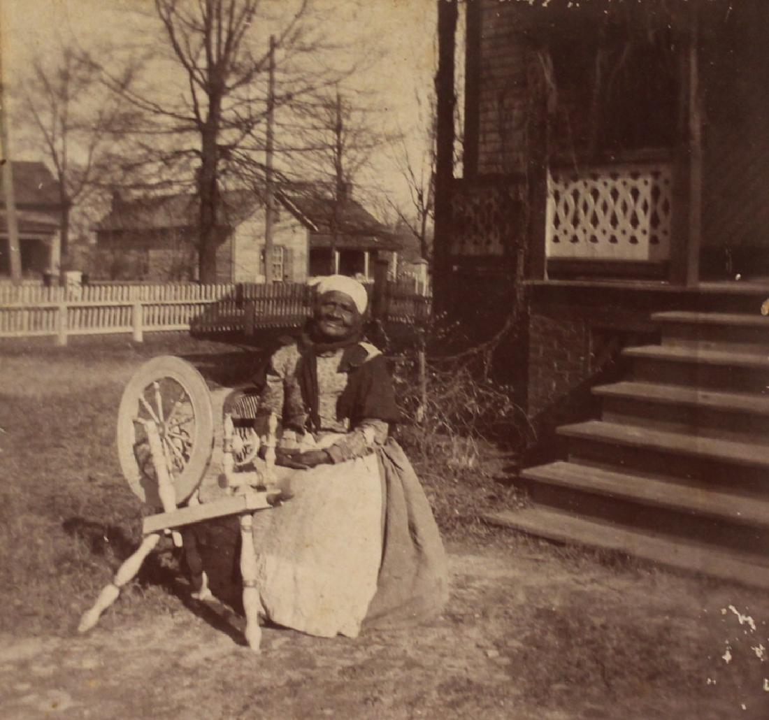 Antique Photograph of African American Woman: late 19th early 20th century. The image is said to have been taken in front of the I.D. Witherspoon Jr. Residence, Yorkville South Carolina. On verso this piece reads possibly Mamie Craig. H3 1/2" W3 