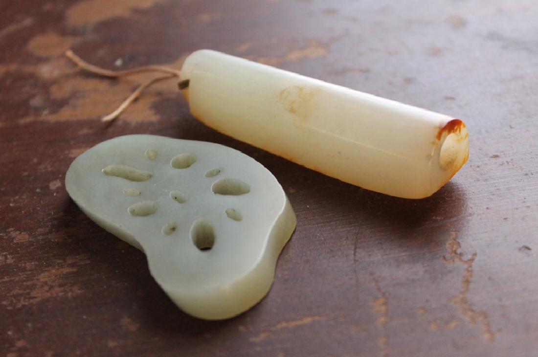 Two Antique Chinese Jade Articles (1 of 9)