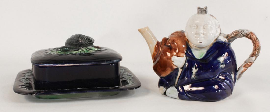 Two Antique Continental Majolica Articles (1 of 3)