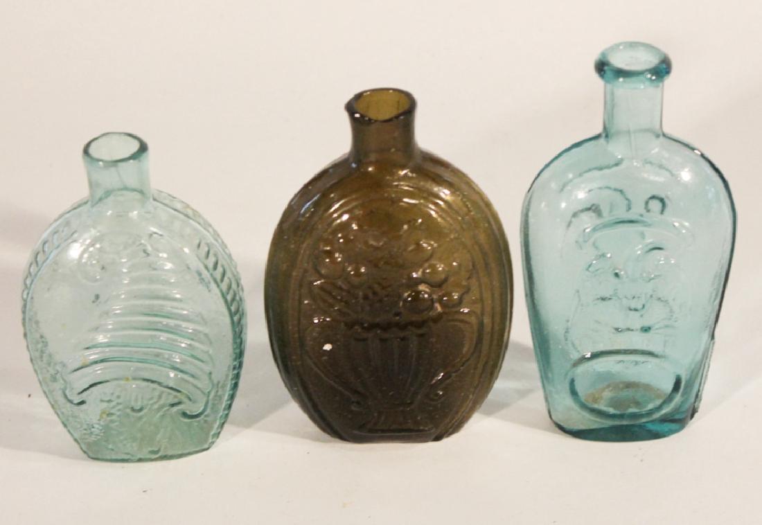 Antique Blown & Molded Historic Glass Flasks (1 of 10)