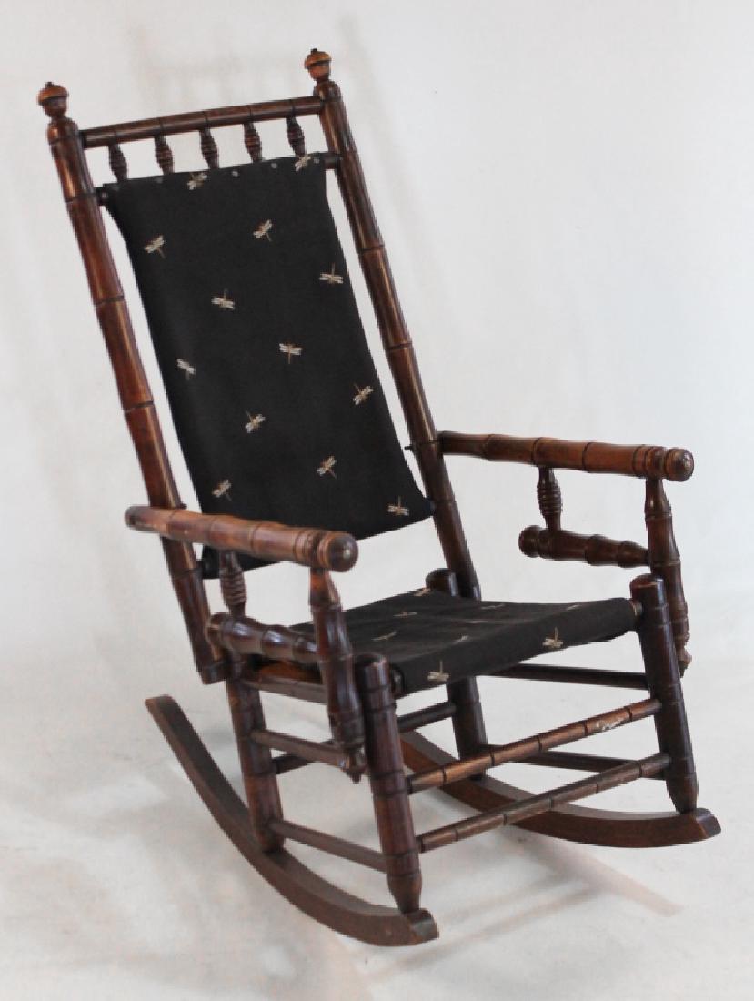 Country Maple Bamboo-Turned Rocking Chair (1 of 2)