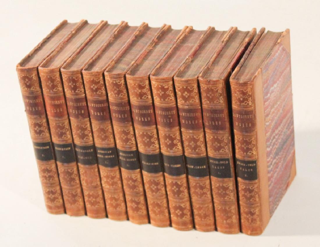 Ten Leather Bound Volumes, Nathaniel Hawthorne (1 of 1)