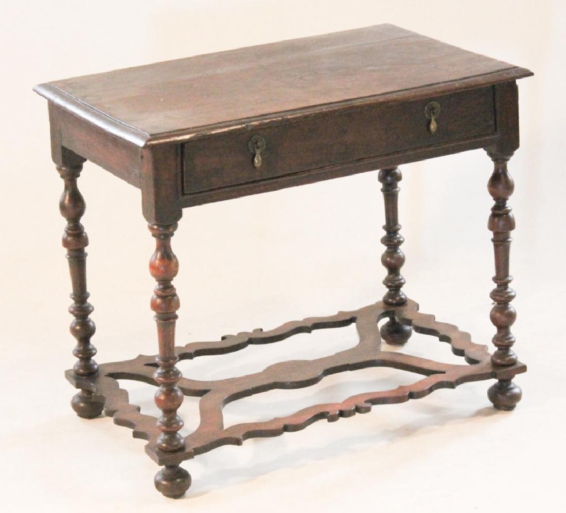William & Mary Style Walnut Work Table (1 of 1)