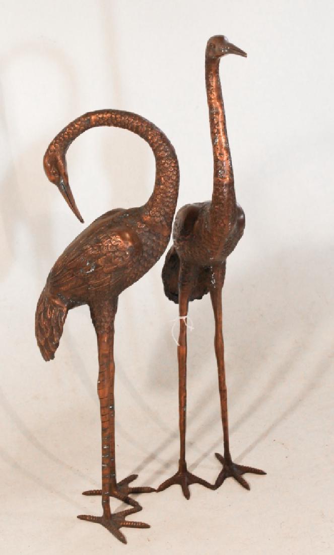 Pair Continental Life-size Bronze Cranes (1 of 1)