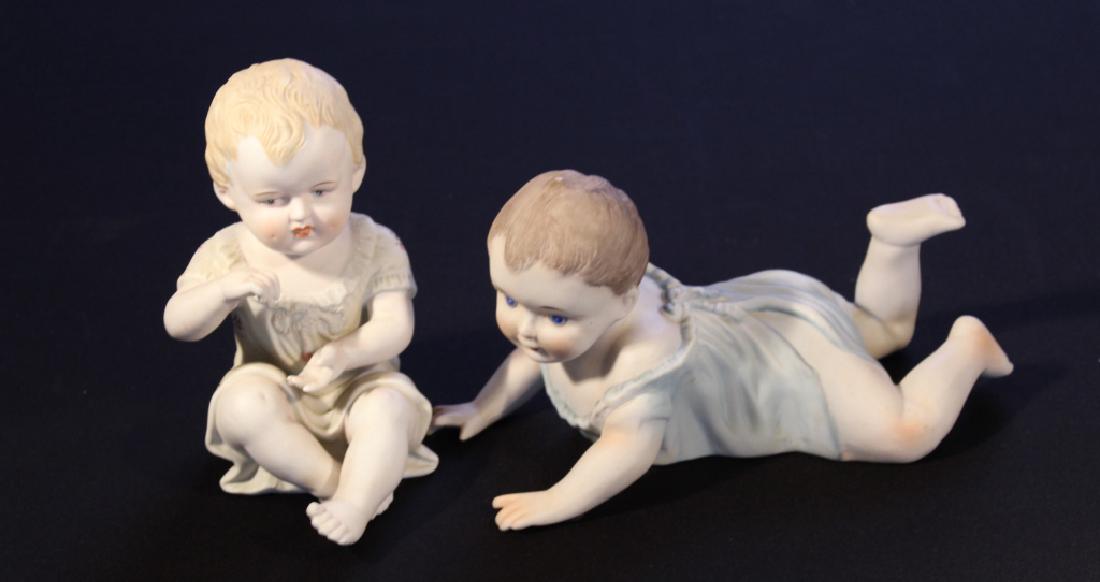 Two Antique German Bisque Piano Babies (1 of 1)