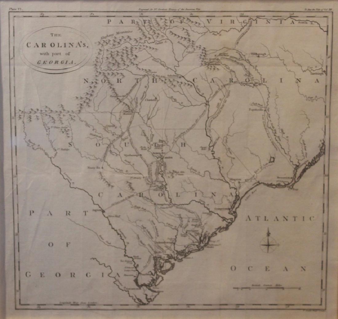 18th Century Map of the Carolinas by Thomas Conder (1 of 1)