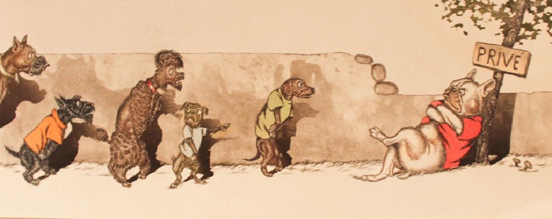 Boris O'klein Hand Colored Etching (1 of 2)