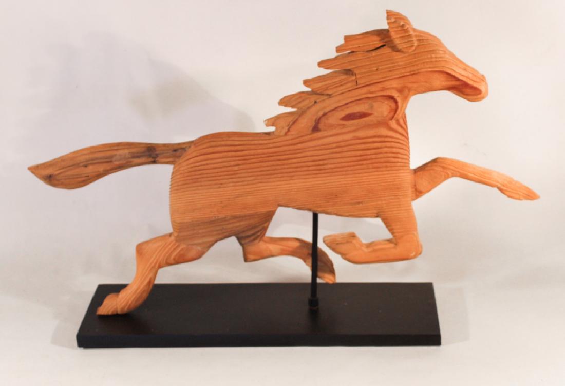 American Folk Art Yellow Pine Carved Horse (1 of 2)