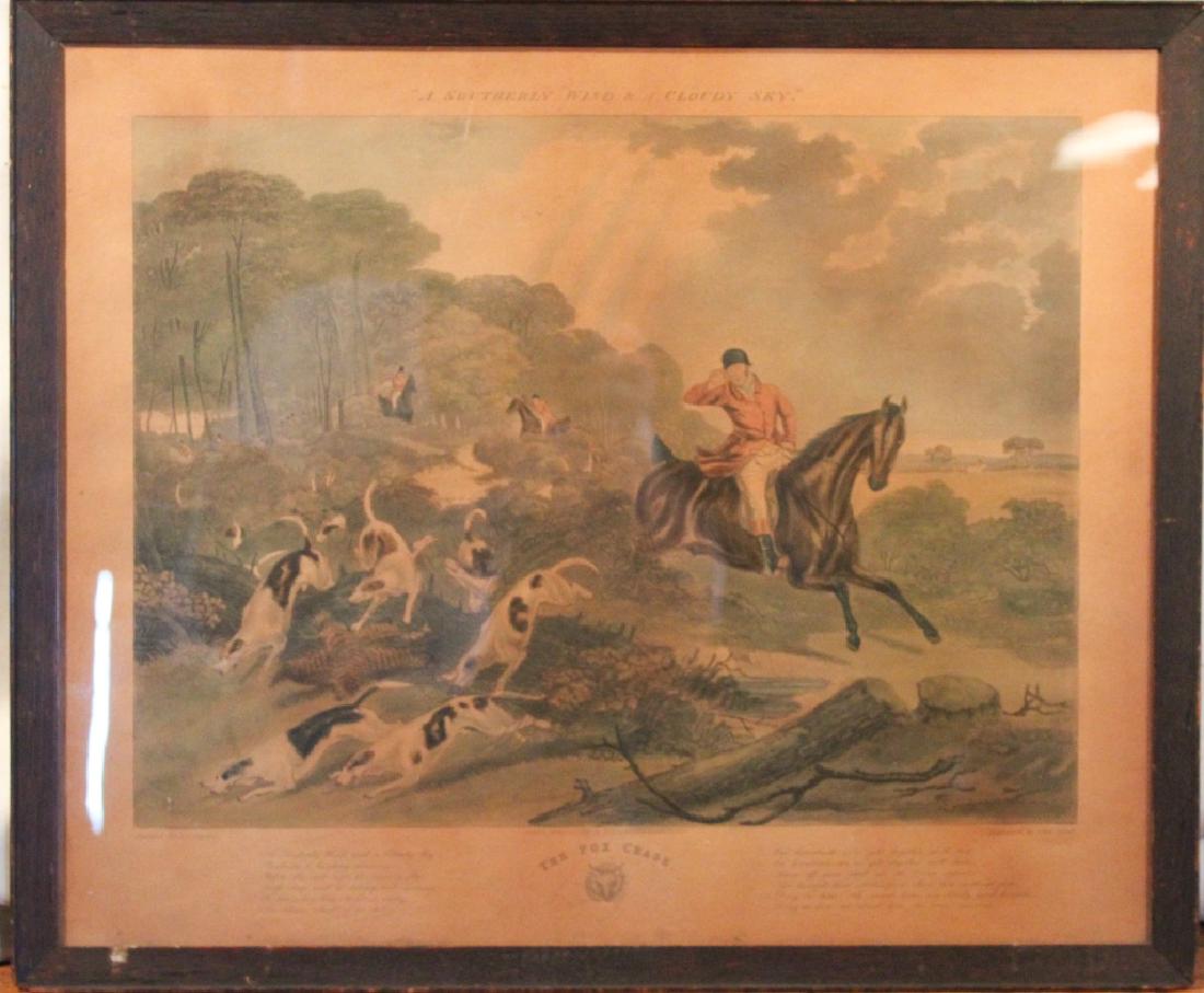Hand Colored Hunt Engraving, After Charles Hunt (1 of 1)
