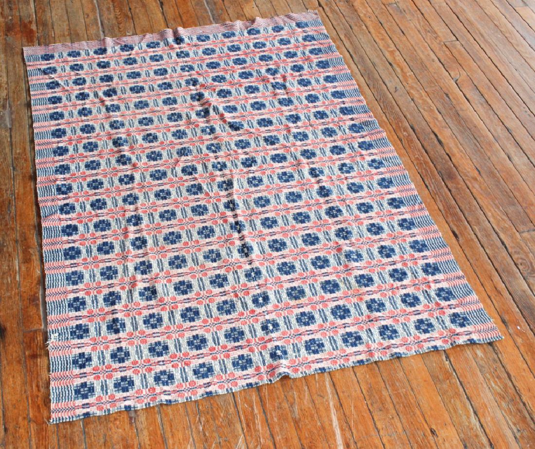 Antique Hand Made American Woven Coverlet (1 of 3)