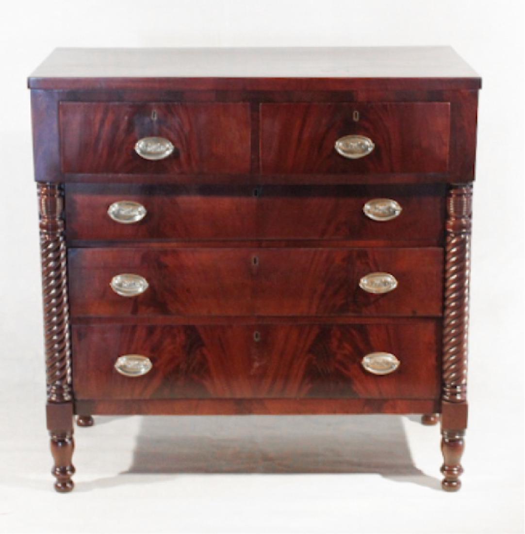 American Sheraton Mahogany Chest of Drawers (1 of 5)