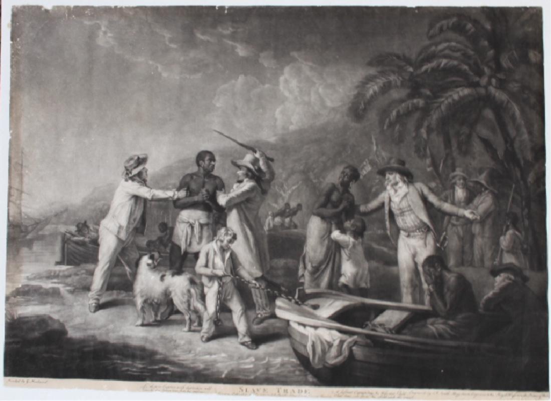 18th Century Mezzotint of Slave Trade (1 of 10)