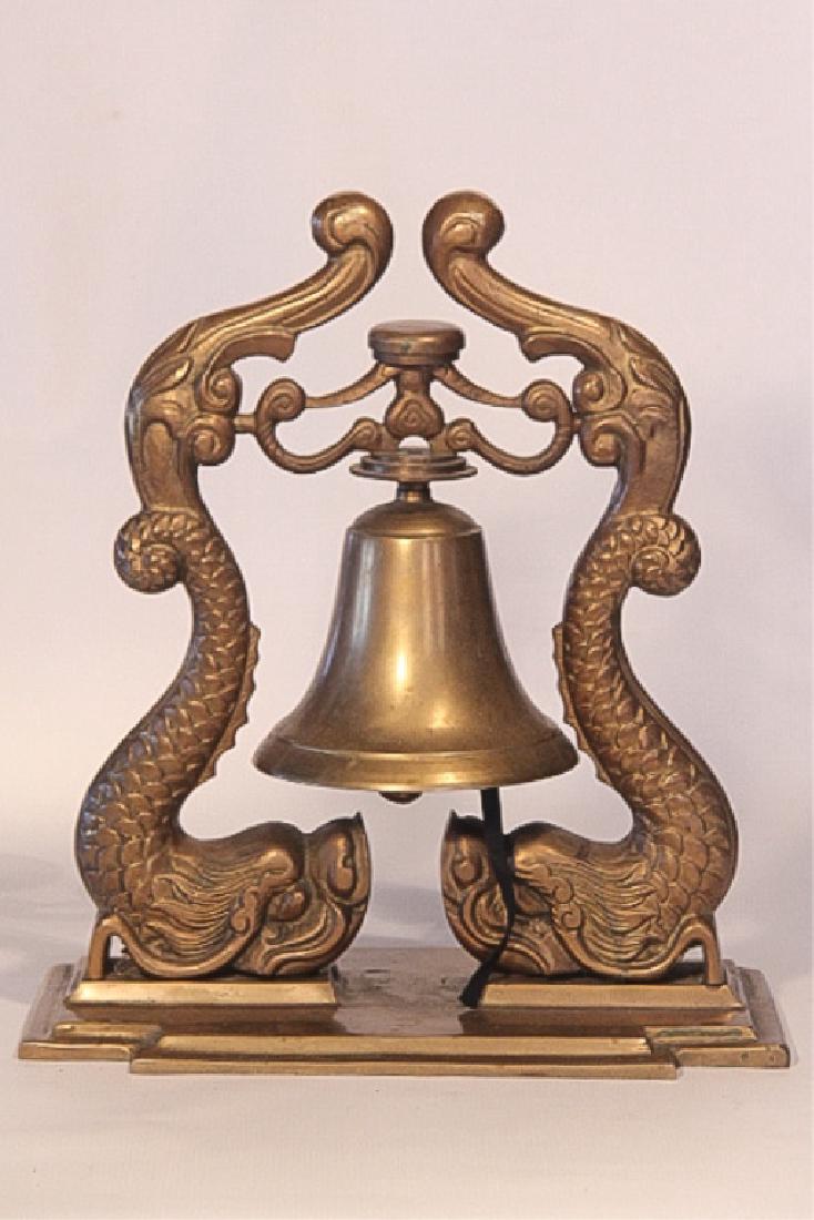 Antique Figural Neoclassical Style Brass Ship Bell (1 of 1)