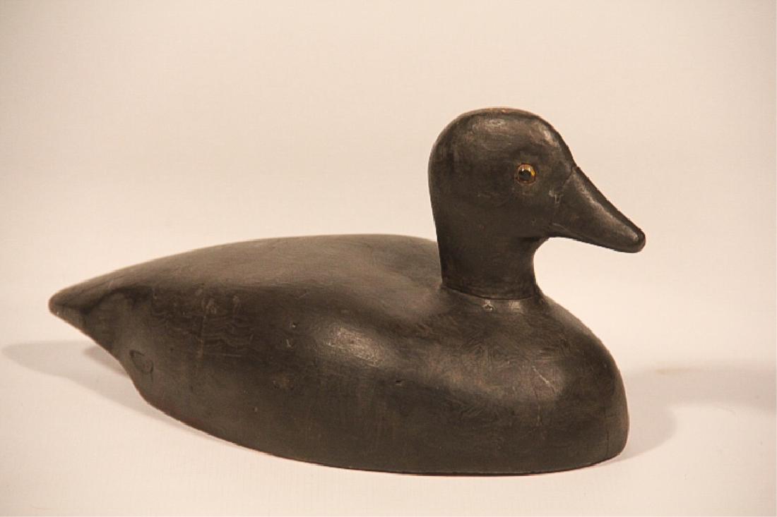 Handsome Antique Carved & Painted Coot Decoy (1 of 2)