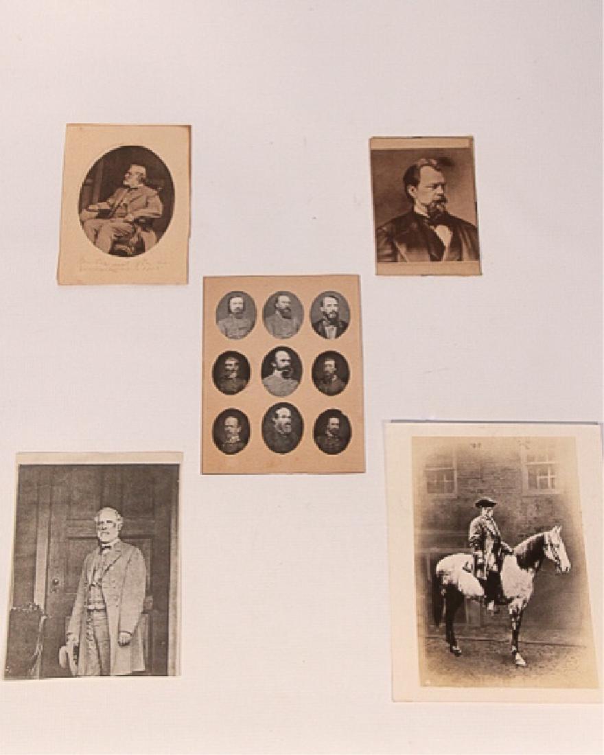 Photographs & Photo Prints of Civil War Interest: 19th and early 20th century. The group includes many interesting images and portraits of General Lee and other Confederates.