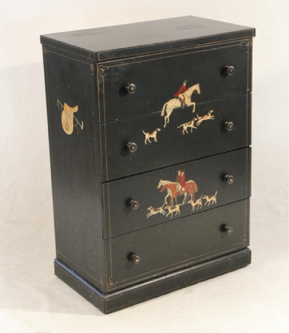 Custom Fox Hunt Hand Painted Sporting Chest (1 of 4)