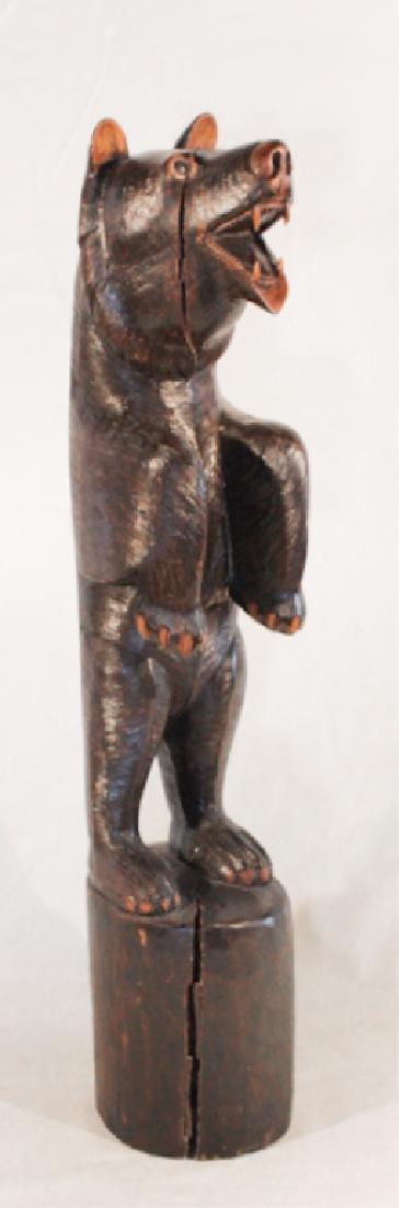 Large Carved Wood Standing Bear Figure (1 of 3)