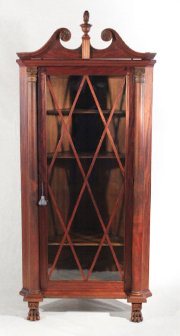 American Empire Mahogany Corner Cabinet (1 of 4)