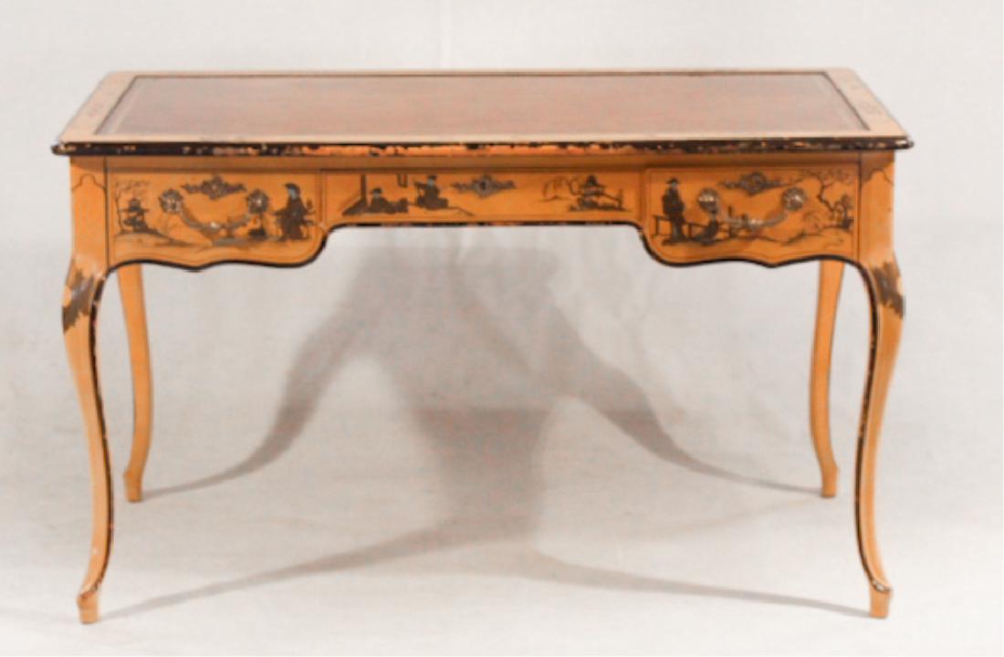 Quality Baker Furniture Co Art Deco Japanned Desk