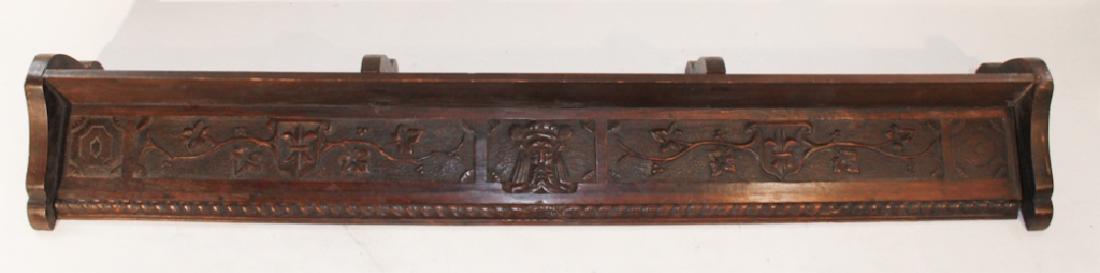 Continental Carved Fruitwood Wall Shelf or Valance (1 of 4)