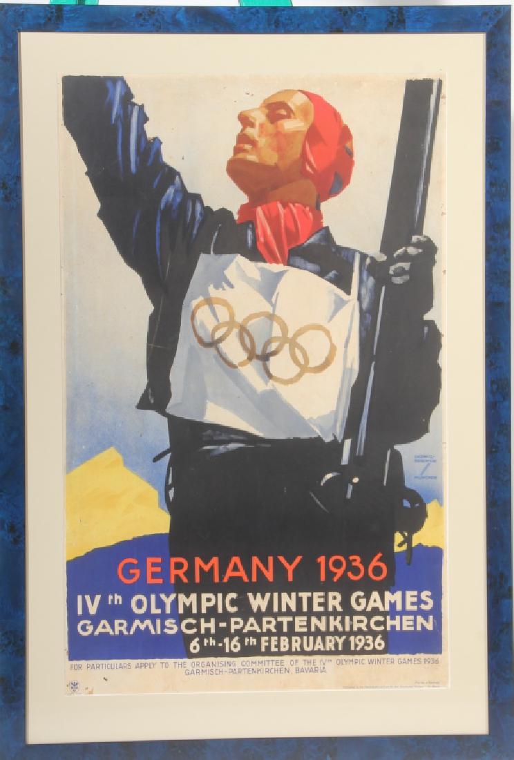 Vintage Original German 1936 Olympic Games Poster (1 of 1)