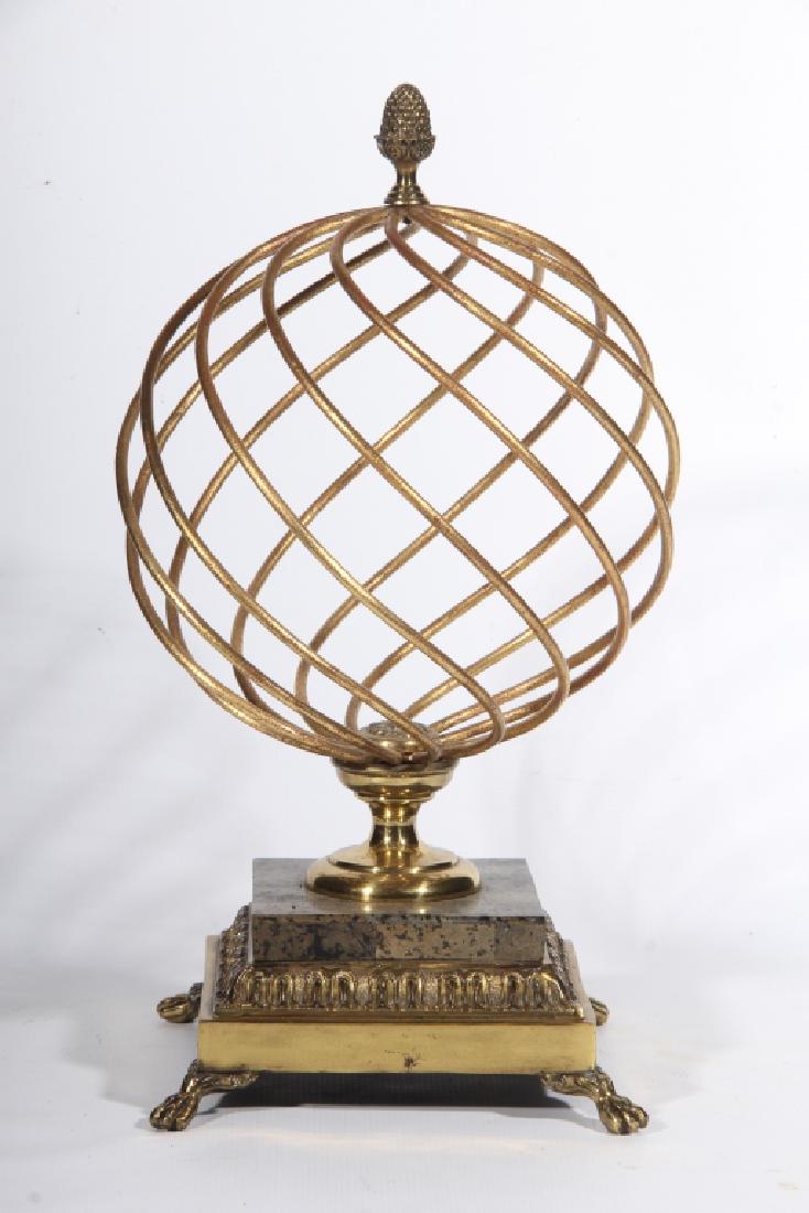 Vintage Brass Hollywood Regency Orb on Stand (1 of 1)