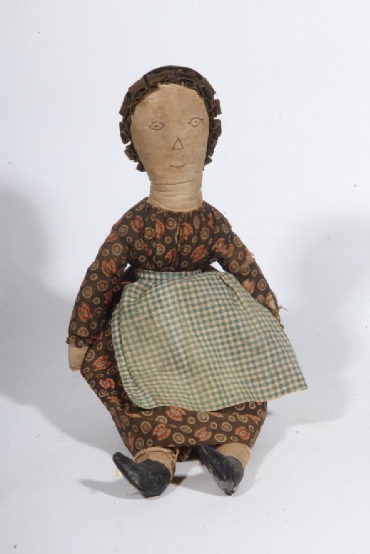 Antique American Folk Art Handmade Doll (1 of 1)