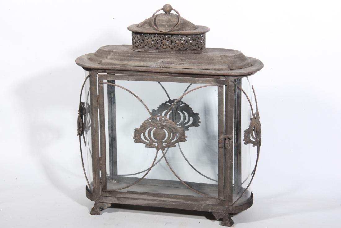 Metal & Glass Hanging Lantern (1 of 1)