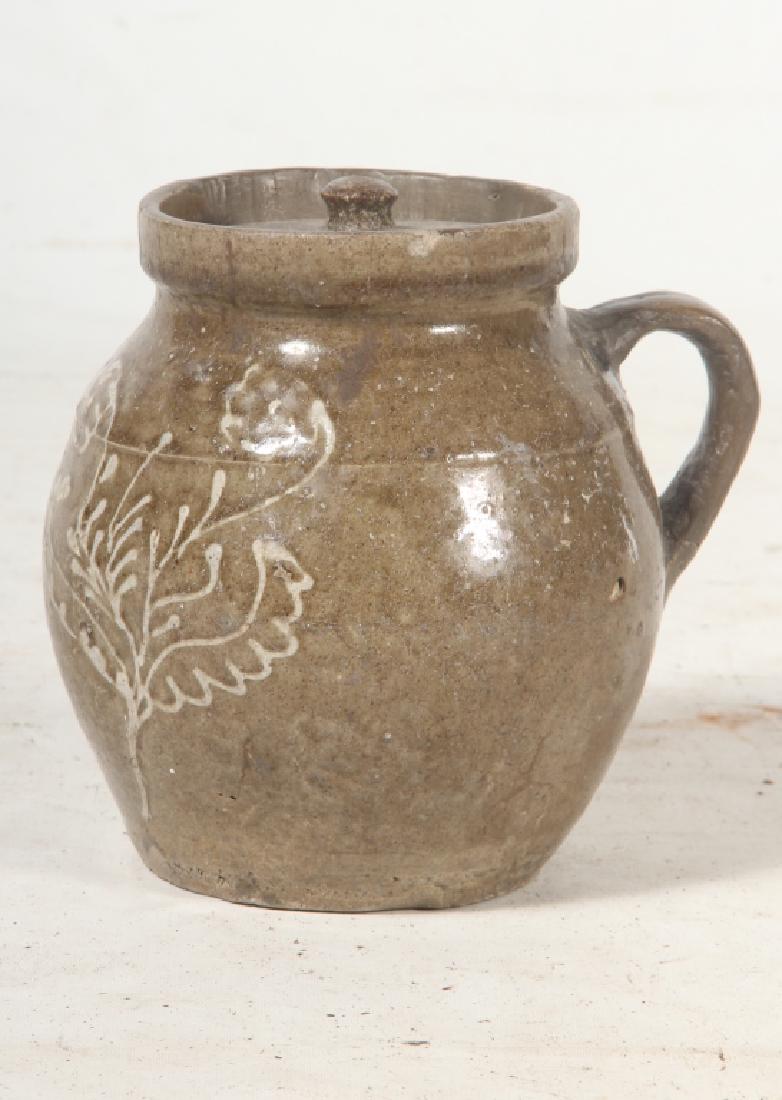 Southern Decorated Stoneware Lidded Stew Pot (1 of 2)