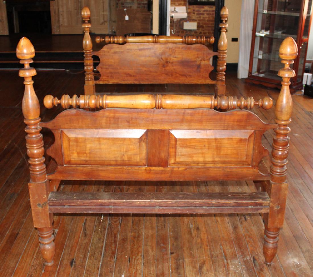 Country Federal Turned Four Poster Maple Bed (1 of 3)