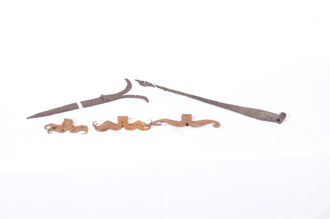 Collection Antique Wrought Iron Hinges (1 of 6)