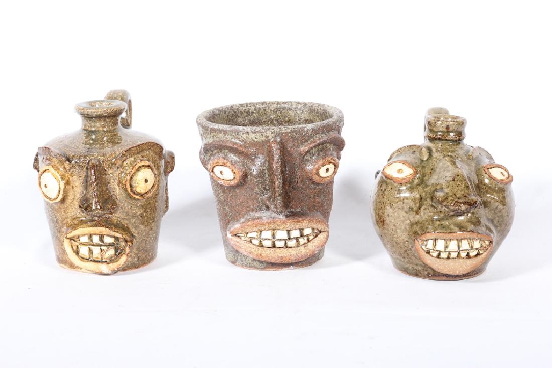 Three Various Steven Ferrell Face Vessels (1 of 3)