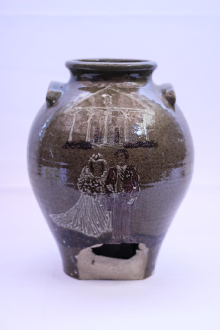 Decorated Southern Stoneware Wedding Jar (1 of 3)