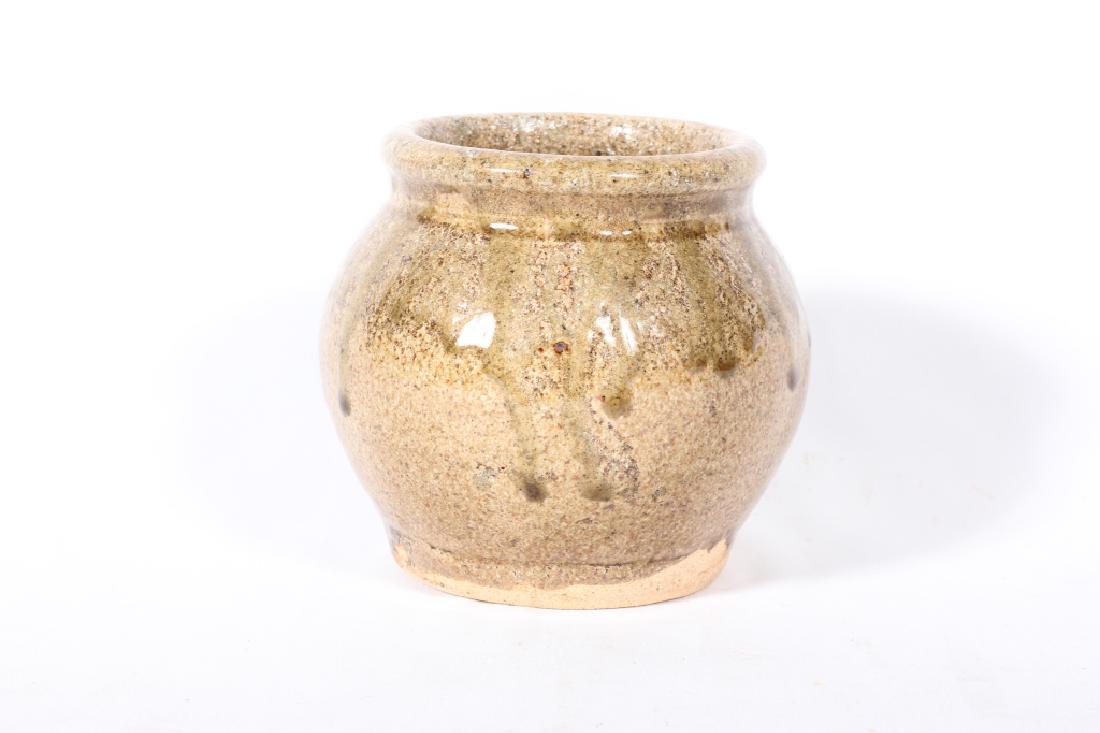 Handsome Stoneware Stoneware Honey Pot (1 of 2)