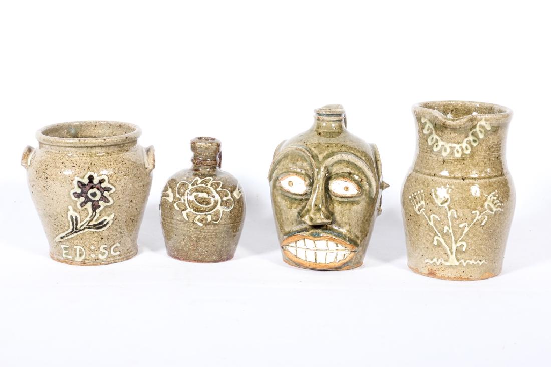 Four Southern Decorated Figural Stoneware Vessels (1 of 4)