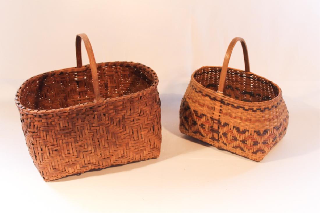 Two Antique Cherokee Indian Split Wood Baskets (1 of 3)