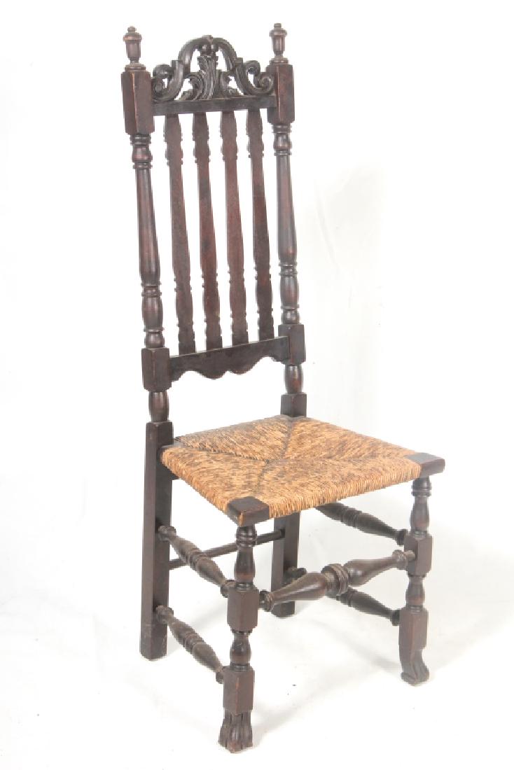 Bench Made Mahogany William and Mary Hall Chair (1 of 3)