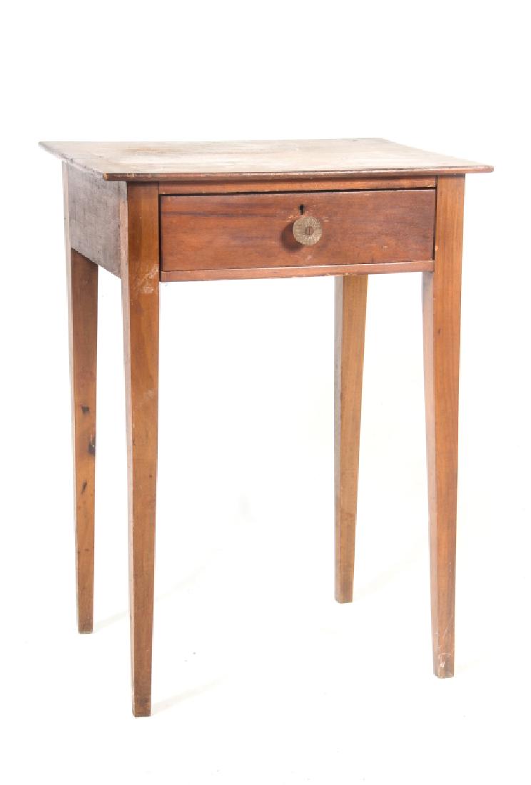 Federal Walnut & Pine One Drawer Side Table (1 of 2)