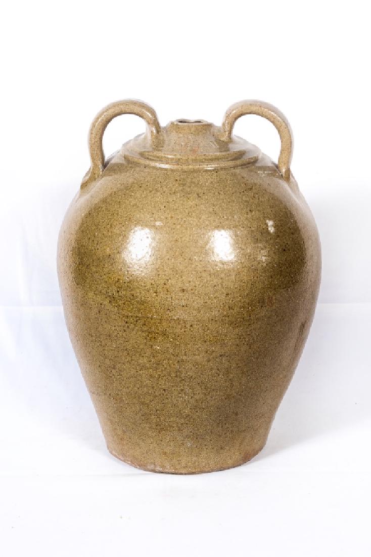 Two Handled Southern Stoneware Slave Made Jug (1 of 2)