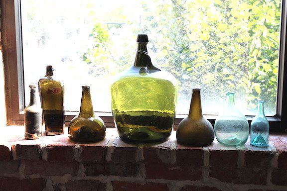 Collection Antique Blown Glass Bottles (1 of 1)